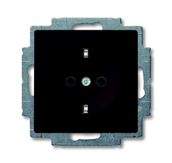 ABB Basic 55 Шато (чёрный) Розетка с/з с защитными шторками | 2013-0-5338 | 2CKA002013A5338 | ABB