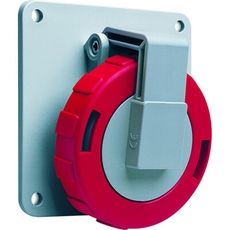 Розетка панельная с угловым фланцем 316RAU6W, 16A, 3P+E, IP67, 6ч | 2CMA167012R1000 | ABB