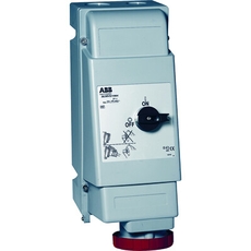 Розетка для тяжелых условий с выключателем и механической блокировкой 2125MVS6WH, 125A, 2P+E, IP67, 6ч | 2CMA162739R1000 | ABB