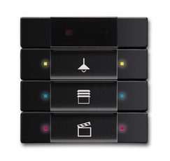 6129/01-885-500 Сенсор управления с ИК-приемником, 3/6-кл., черный бархат | 6135-0-0166 | 2CKA006135A0166 | ABB