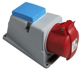 Адаптер CUE416-6+R/UJP, розетка 3P+N+E, 16А + Schuko 10/16А 250В, IP44 | 2CMA178301R1000 | ABB