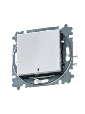 ABB Levit Белый / дымчатый чёрный Переключатель 1-кл. с подсветкой ориентационная | 3559H-A06446 62W | 2CHH590646A6062 | ABB