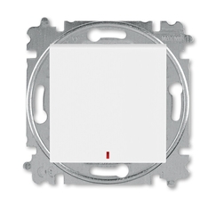 ABB Levit Белый / ледяной Переключатель 1-кл. с подсветкой контрольная | 3559H-A25445 01W | 2CHH592545A6001 | ABB