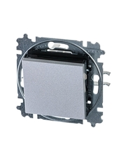 ABB Levit Серебро / дымчатый чёрный Выключатель кнопочный 1-кл. | 3559H-A91445 70W | 2CHH599145A6070 | ABB