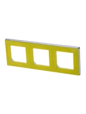 ABB Levit Жёлтый / дымчатый чёрный Рамка 3-ая | 3901H-A05030 64W | 2CHH015030A6064 | ABB