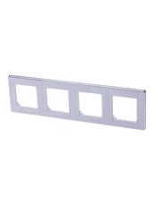 ABB Levit Белый / дымчатый чёрный Рамка 4-ая | 3901H-A05040 62W | 2CHH015040A6062 | ABB