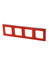 ABB Levit Оранжевый / дымчатый чёрный Рамка 4-ая | 3901H-A05040 66W | 2CHH015040A6066 | ABB