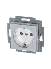ABB Levit Серый / белый Розетка с з/к со шторками 16А | 5520H-A03457 16W | 2CHH203457A6016 | ABB