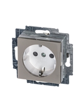 ABB Levit Кофе макиато / белый Розетка с з/к со шторками 16А | 5520H-A03457 18W | 2CHH203457A6018 | ABB