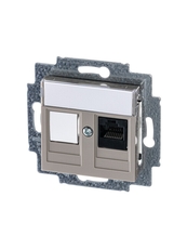 ABB Levit Кофе макиато Розетка комп. RJ45 категория 5e и заглушка | 5014H-A51017 18W | 2CHH295117A6018 | ABB