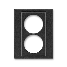 ABB Levit Антрацит / дымчатый чёрный Сменная панель на розетку с з/к двойную Антрацит | ND5513H-A2223 63 | 2CHH132223A8063 | ABB