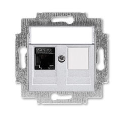 ABB Levit Серебро Розетка комп. RJ45 категория 6 и заглушка | 5014H-A61017 70W | 2CHH296117A6070 | ABB