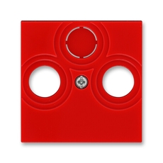 ABB Levit Красный / дымчатый чёрный Накладка для розеток TV-R / TV-R-SAT Красный | 5011H-A00300 65 | 2CHH080300A4065 | ABB