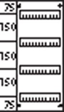 Пластрон глухой 1ряд/4 рейки - 150мм | AG214 | ABB