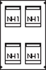 Пластрон для 4 NH1 2ряда/5 реек | AG83 | ABB