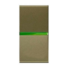 ABB Zenit Шампань Выключатель 1-клавишный кнопочный с индикацией НО-контакт (1 мод) | N2104.5 CV | 2CLA210450N1901 | ABB