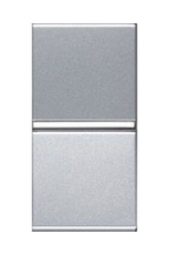 ABB Zenit Серебряный Выключатель 1-клавишный кнопочный НО-контакт без символа (1 мод) | N2104.7 PL | 2CLA210470N1301 | ABB