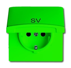 Розетка SCHUKO, 20 EUGKBLN-13-101, c контрольным СД, с крышкой, Allwetter44, IP44, зеленая, 16А, 250В. | 2064-0-0303 | ABB