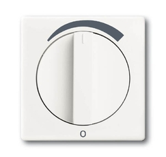 Плата центр. (накладка) с поворотной ручкой для регуляторов громкости WHD, серия solo/future, цвет белый бархат | 1710-0-3870 | 2CKA001710A3870 | ABB