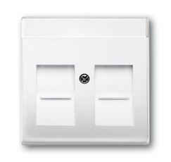 ABB Basic 55 Альп. белый Плата центральная 2-я для коммуникац розеток 0211 с суппортами 18** | 1710-0-3945 | 2CKA001710A3945 | ABB