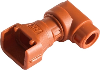 Разъем угловой CIH08-90-FCI02,нейлон 6,оранжевый,d8мм,угол 90 | 7TCA298010R1119 | ABB