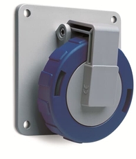 Розетка панельная с угловым фланцем 216RAU9W, 16A, 2P+E, IP67, 9ч | 2CMA166998R1000 | ABB
