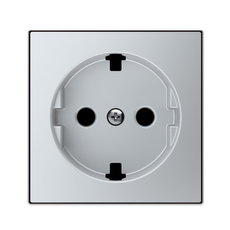 Накладка для розетки SCHUKO с плоской поверхностью, серия SKY, цвет серебристый алюминий|2CLA858890A1301| ABB