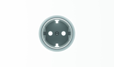 Накладка для розетки SCHUKO с плоской поверхностью, серия SKY Moon, кольцо хром|2CLA868890A1401| ABB