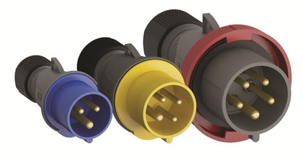 Вилка кабельная ICAT 416-P6B, 16А, 3P+N+E, IP44, 6ч, черный, для шоу-бизнеса|2CMA100551R1000| ABB