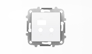 Накладка для механизма медиа-комбайна арт.9368.3, серия SKY, цвет альпийский белый|2CLA856830A1101| ABB