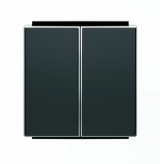 Клавиша для 2-клавишных выключателей/переключателей/кнопок, серия SKY, цвет чёрный бархат|2CLA851100A1501| ABB