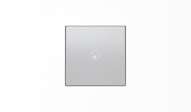 Накладка для механизма карточного выключателя с линзой подсветки и маркировкой, серия SKY, цвет серебристый алюминий|2CLA851400A1301| ABB