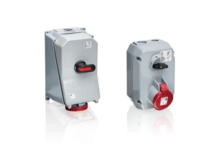 Розетка металл. с выключателем и механической блокировкой 2125MM6, 125A, 2P+E, IP44, 6ч|2CMA168047R1000| ABB