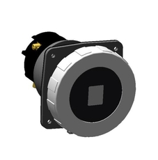 Розетка панельная с прямым унифицированным фланцем 2125RU6W LP, 125A, 2P+E, IP67, 6ч|2CMA192729R1000| ABB