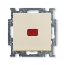 ABB Basic 55 Сл. кость Переключатель 1-клавишный с подсветкой и N-клеммой | 1012-0-2150 | 2CKA001012A2150 | ABB