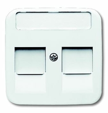 Накладкадля розеток с супп. 1810, 1812, 1814, 1816 и 1818, с полем для надписи, серия Reflex SI, белый | 1753-0-9989 | 2CKA001753A9989 | ABB