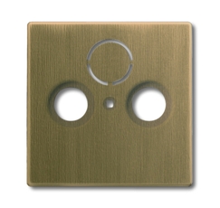 Накладка (центральная плата) для TV-R-SAT розетки, серия Династия, Латунь античная | 1724-0-4362 | 2CKA001724A4362 | ABB