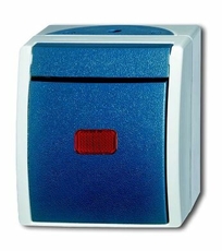 Переключатель 1-клавишный, контрольный, IP44, для открытого монтажа, серия ocean, цвет серый/сине-зелёный | 1085-0-1636 | 2CKA001085A1636 | ABB