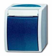 Переключатель 1-клавишный, IP44, для открытого монтажа, серия ocean, цвет серый/сине-зелёный | 1085-0-1637 | 2CKA001085A1637 | ABB