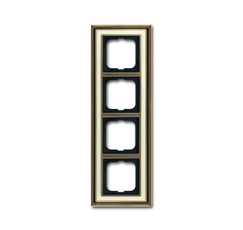Рамка 4-постовая, серия Династия, Латунь античная, белое стекло | 1754-0-4583 | 2CKA001754A4583 | ABB