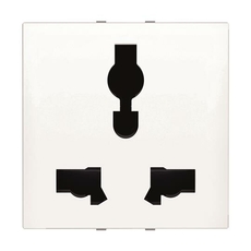 ABB Zenit Механизм розетки универсальной с заземлением (2P+E), 2M, 13А-15A / 127-230В, альпийский белый | N2239 BL | 2CLA223900N1101 | ABB