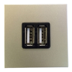 ABB Zenit Шампань Механизм USB зарядного устройства, 2М, 2х750 мА / 1х1500мА | N2285 CV | 2CLA228500N1901 | ABB