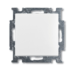 ABB Basic 55 Альп. белый Выключатель кнопочный 1-клавишный, НО контакт | 1413-0-1080 | 2CKA001413A1080 | ABB