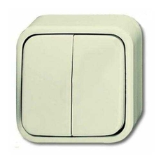 Выключатель 2-клавишный, для открытого монтажа, IP44, серия Busch-Duro 2000 AP, цвет слоновая кость | 1042-0-0639 | 2CKA001042A0639 | ABB