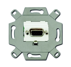 Механизм VGA-розетки/разъёма, D-type, Full HD, 15 полюсов, цвет альпийский белый | 0230-0-0425 | 2CKA000230A0425 | ABB
