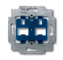 Суппорт для 2-х разъёмов фирмы ITT-Cannon RJ45 кат.5, typ 808 RJ45 Mark III, с синим цоколем, без распорок | 1710-0-3100 | 2CKA001710A3100 | ABB