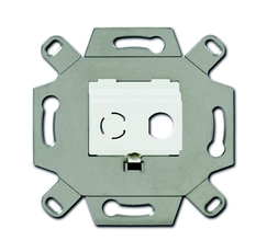 Адаптор/суппорт для ТВ-разъёмов тип F, BNC-F, цвет альпийский белый | 0230-0-0437 | 2CKA000230A0437 | ABB