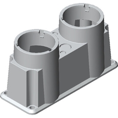 Фланец OEZXC12L нижний (фланец II/C) для рубильников в пласт. боксе, под кабель 2xd20,5 + 2xd10 | 1SCA022560R5730 | ABB