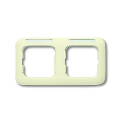 Рамка 2-постовая, горизонтальная, с полем для надписи, серия Busch-Duro 2000 SI, цвет слоновая кость | 1754-0-2213 | 2CKA001754A2213 | ABB