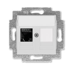 ABB Levit Серый Розетка комп. RJ45 категория 6 и заглушка | 5014H-A61017 16W | 2CHH296117A6016 | ABB